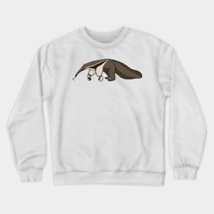 Anteater happy cartoon illustration Crewneck Sweatshirt